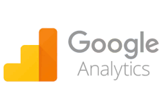 Google Analytics with yellow and orange vertical bar chart